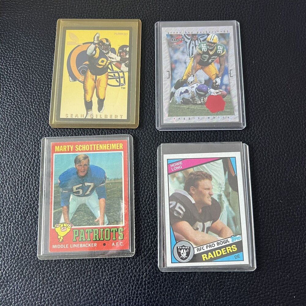 Lot Of 4 NFL Defensive Players  S. Gilbert, R. White, M. Schottenheimer,…